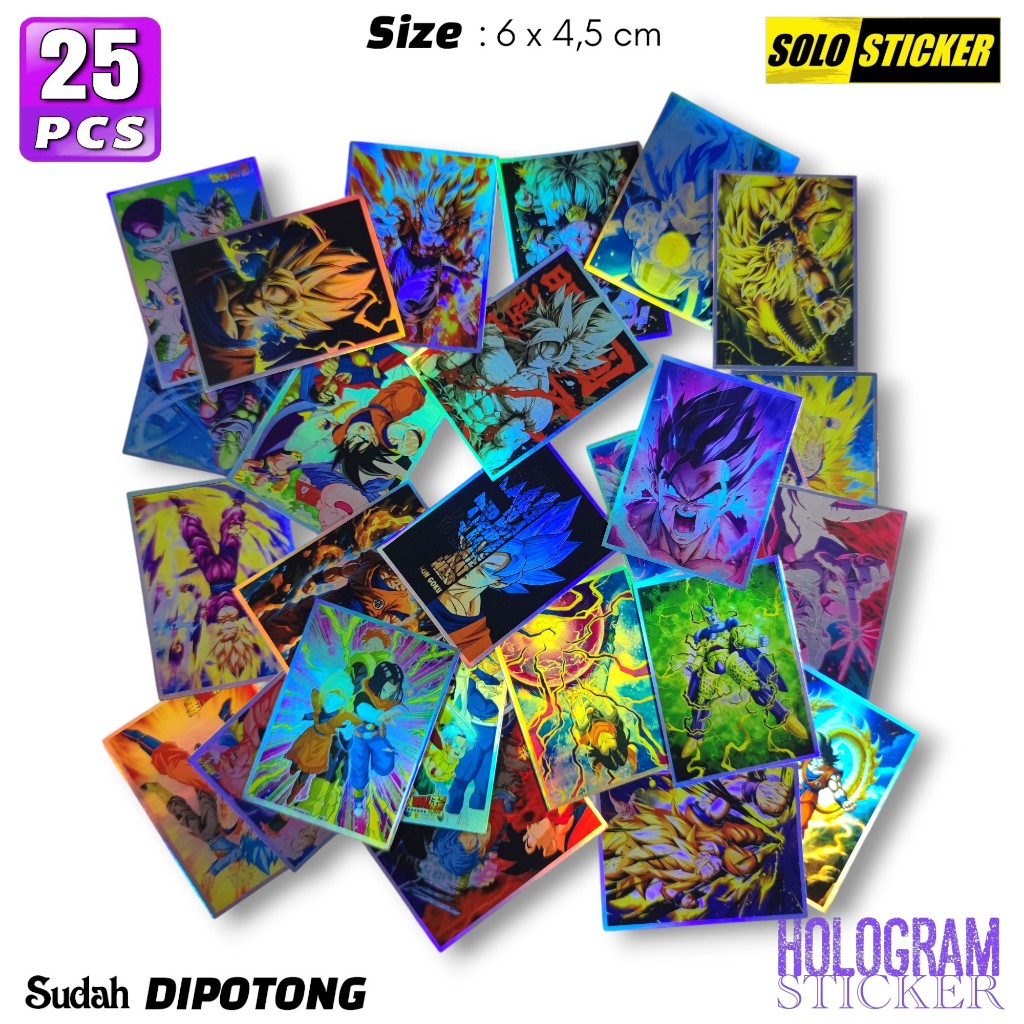 

Sticker Aesthetic Pack Anime Dragon Ball Hologram Waterproof untuk Sticker Laptop Casing Handphone