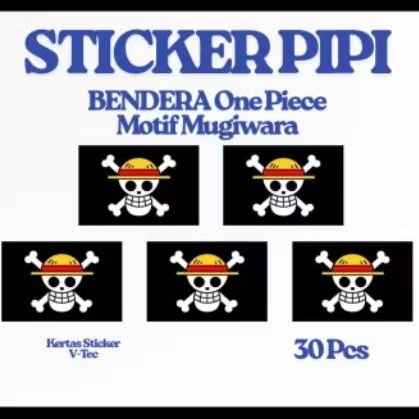 

Sticker Cutting Pipi | Motif Mugiwara One piece 30pcs