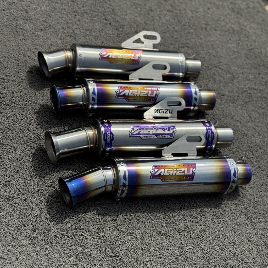 Silincer salemba original Agizu Exhaust inlet 38mm dan 45mm bebas request sarangan bahan premium