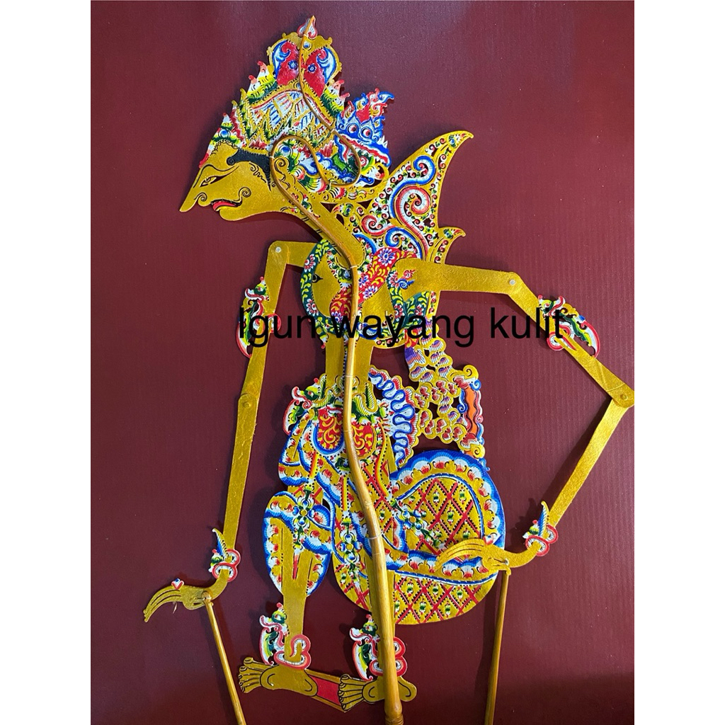 wayang kulit asli romowijoyo gapit kayu sambung penjalin/wayang kulit ramawijaya dagel