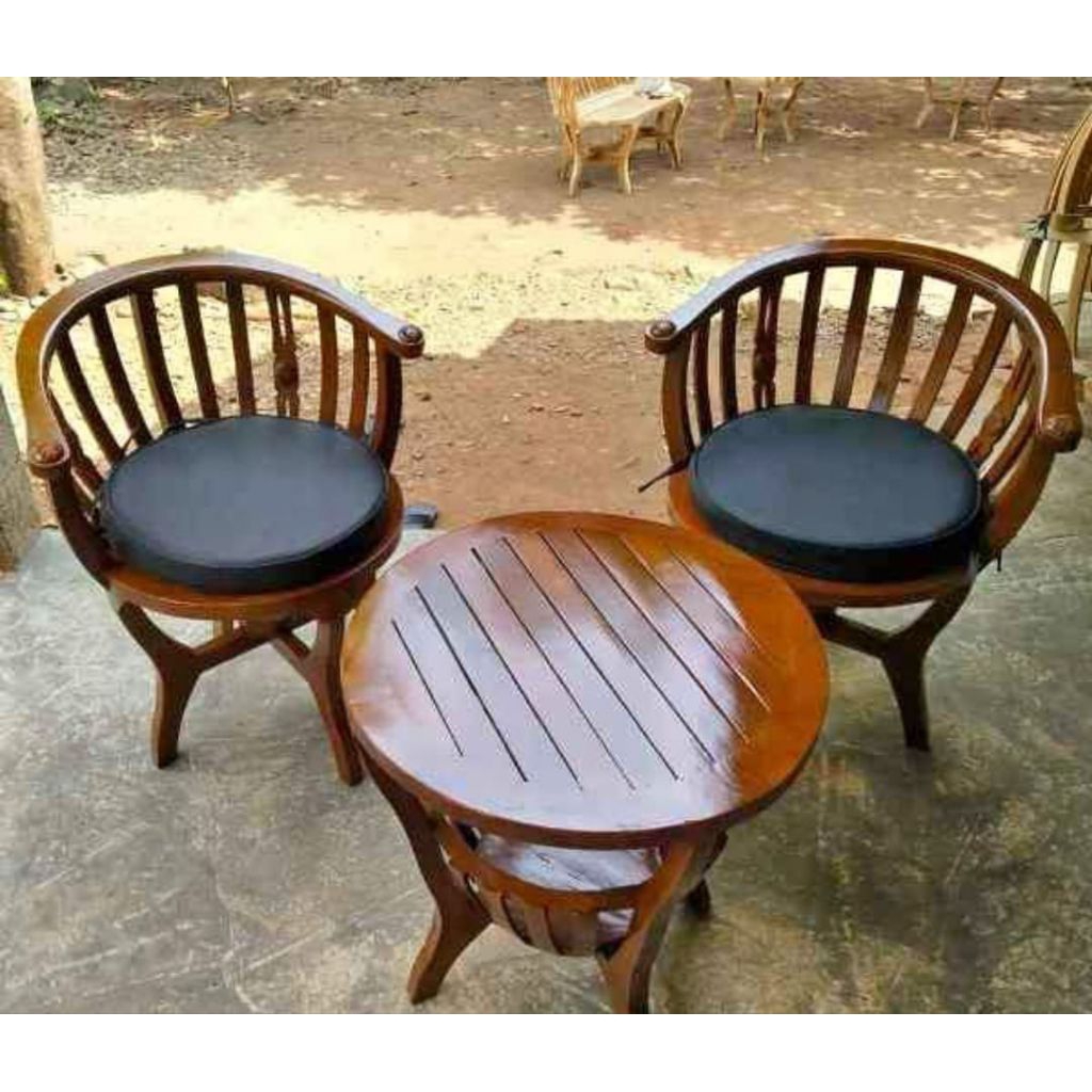 kursi teras jati kursi santai depan rumah kursi mangkuk kayu jati murah