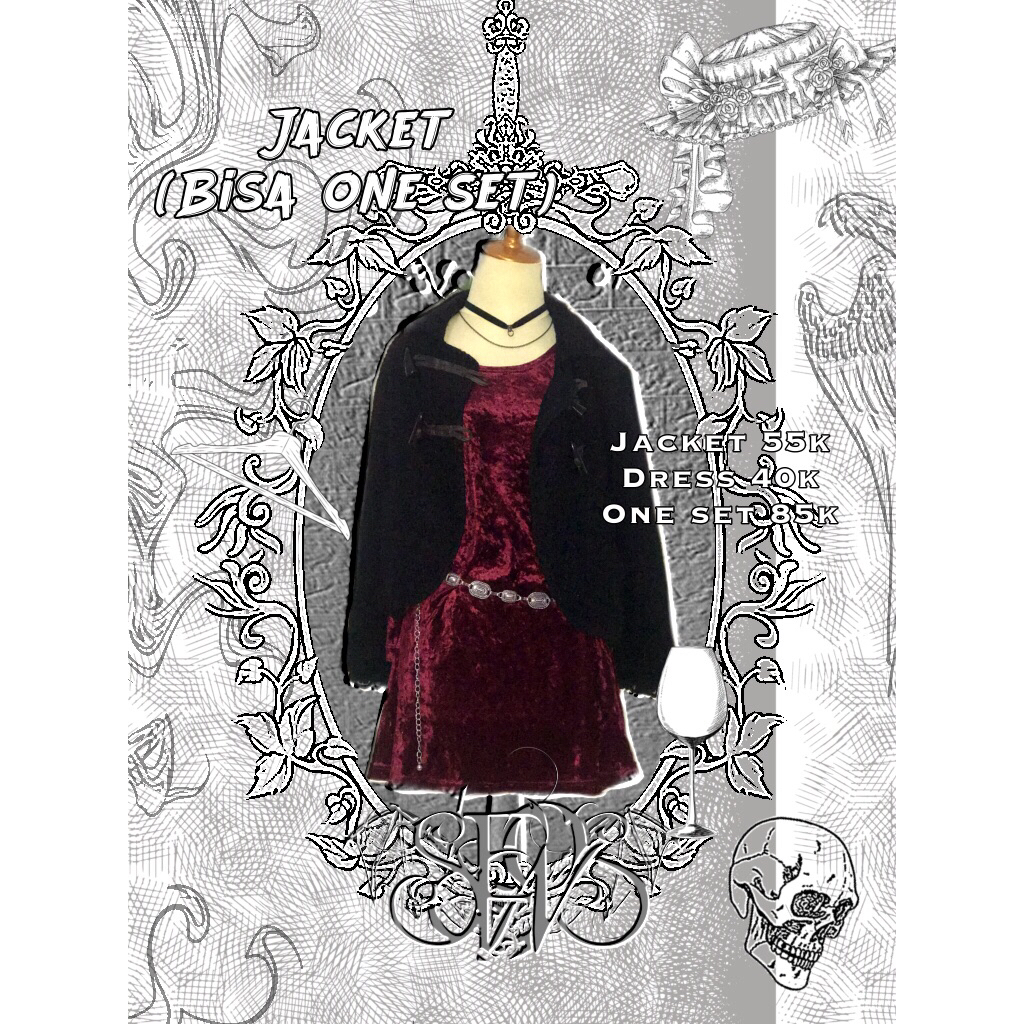 Jacket dress gothic grunge preloved