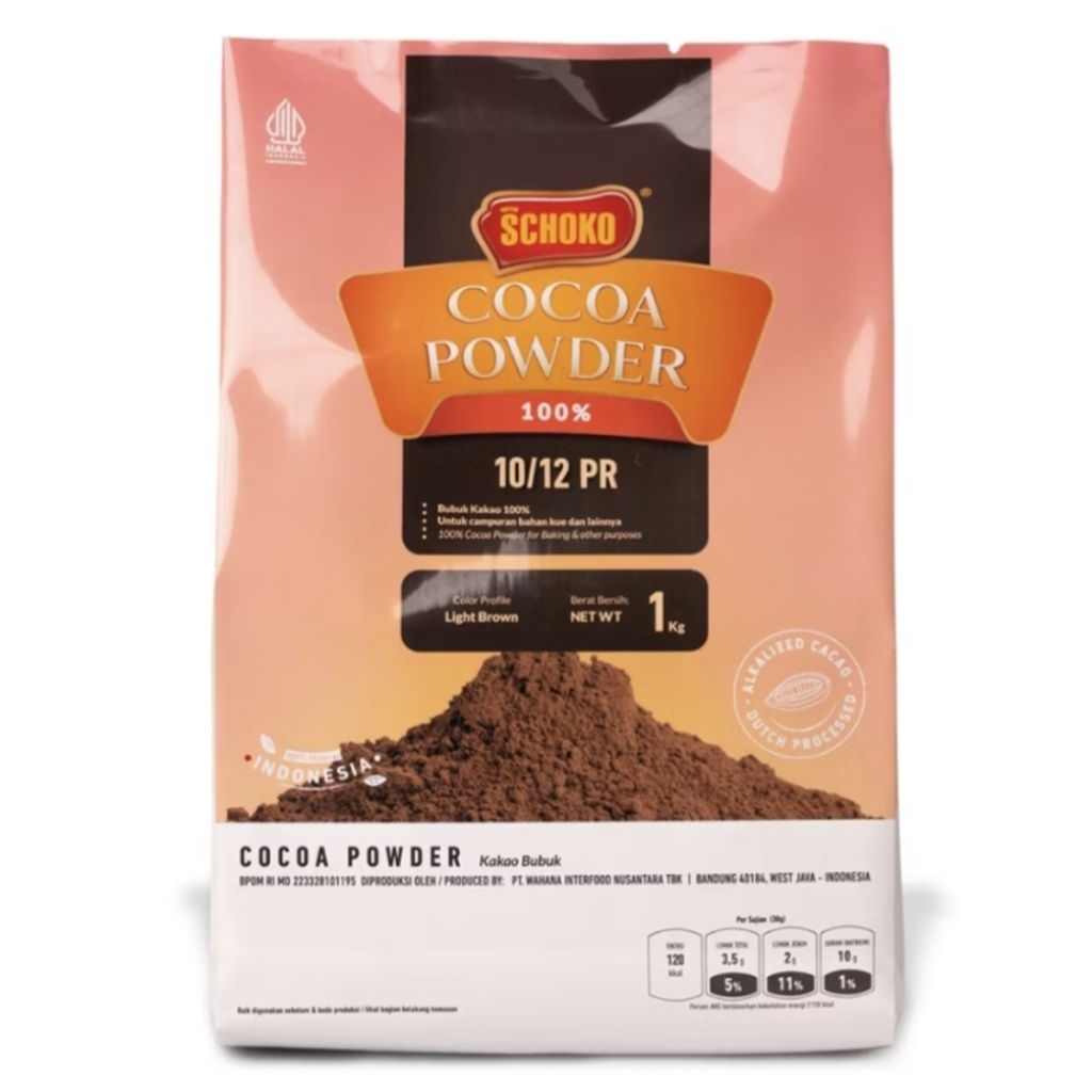 

SCHOKO PR Cocoa Powder - 1Kg / Coklat Bubuk Low Fat 10/12