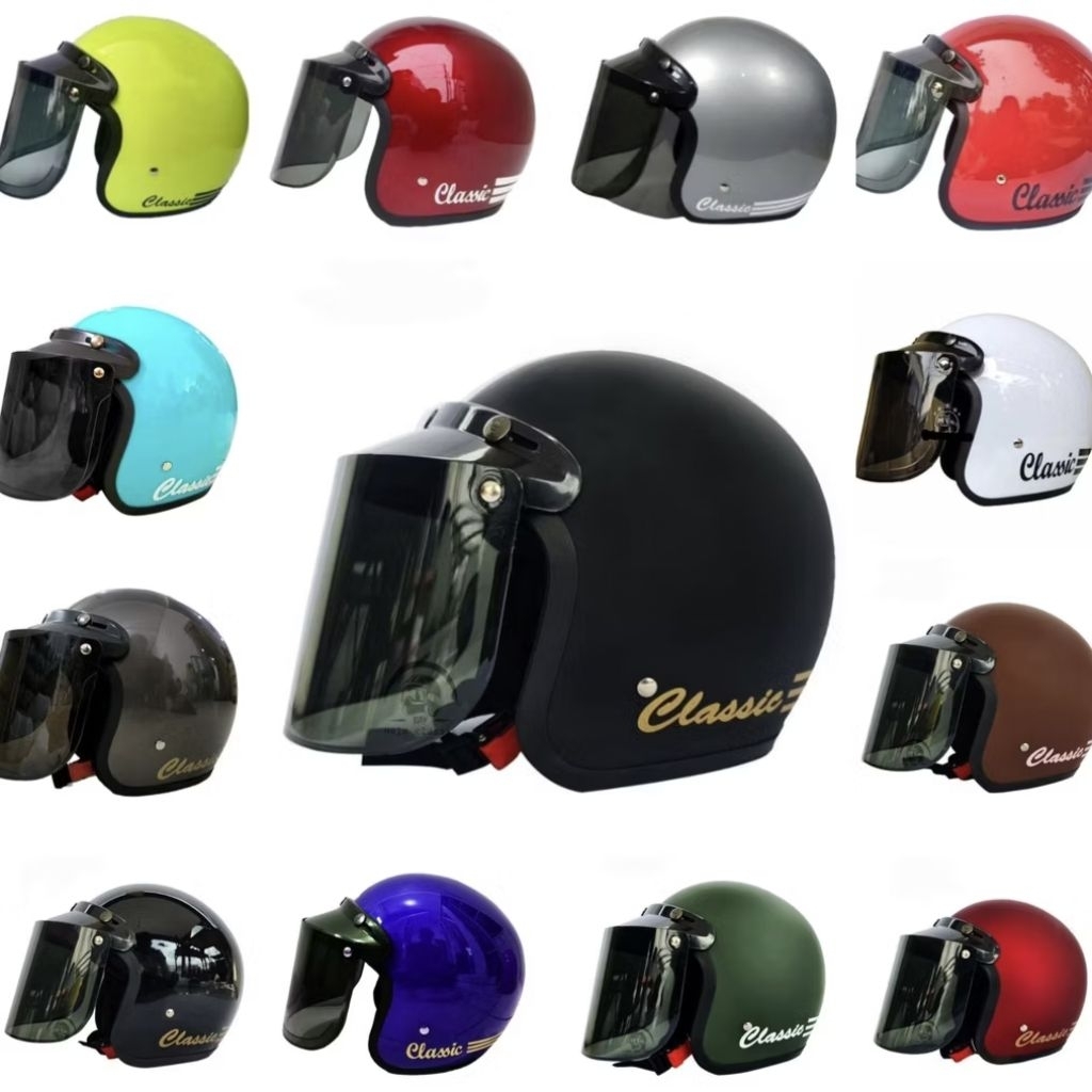 HELM BOGO CLASSIC DEWASA/HELM BOGO WANITA KEREN/BOGO CLASSIC GARIS