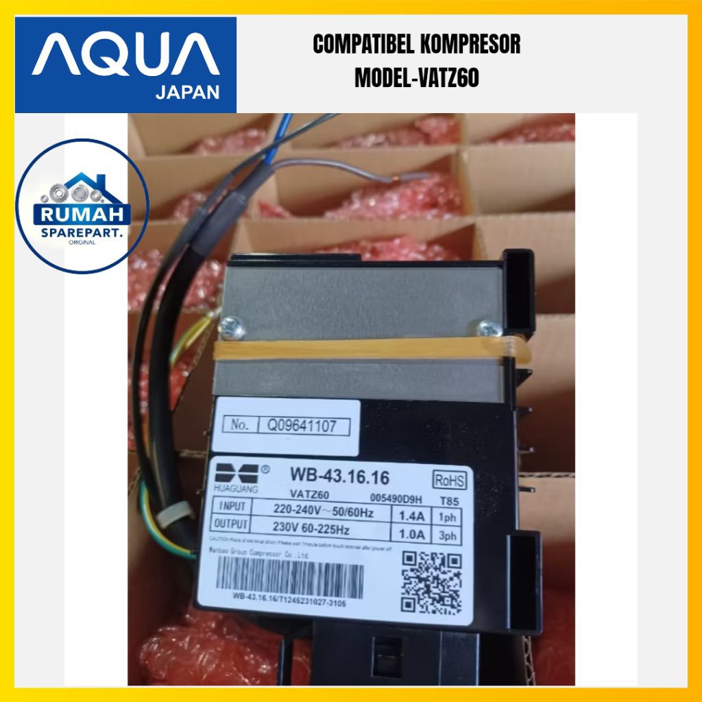 modul PCB kulkas Aqua inverter original WB.11.24.16modul pcb kulkas inferter Aqua original WB-11.24.