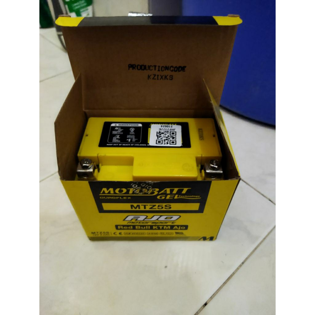 aki motobatt mtz5s original