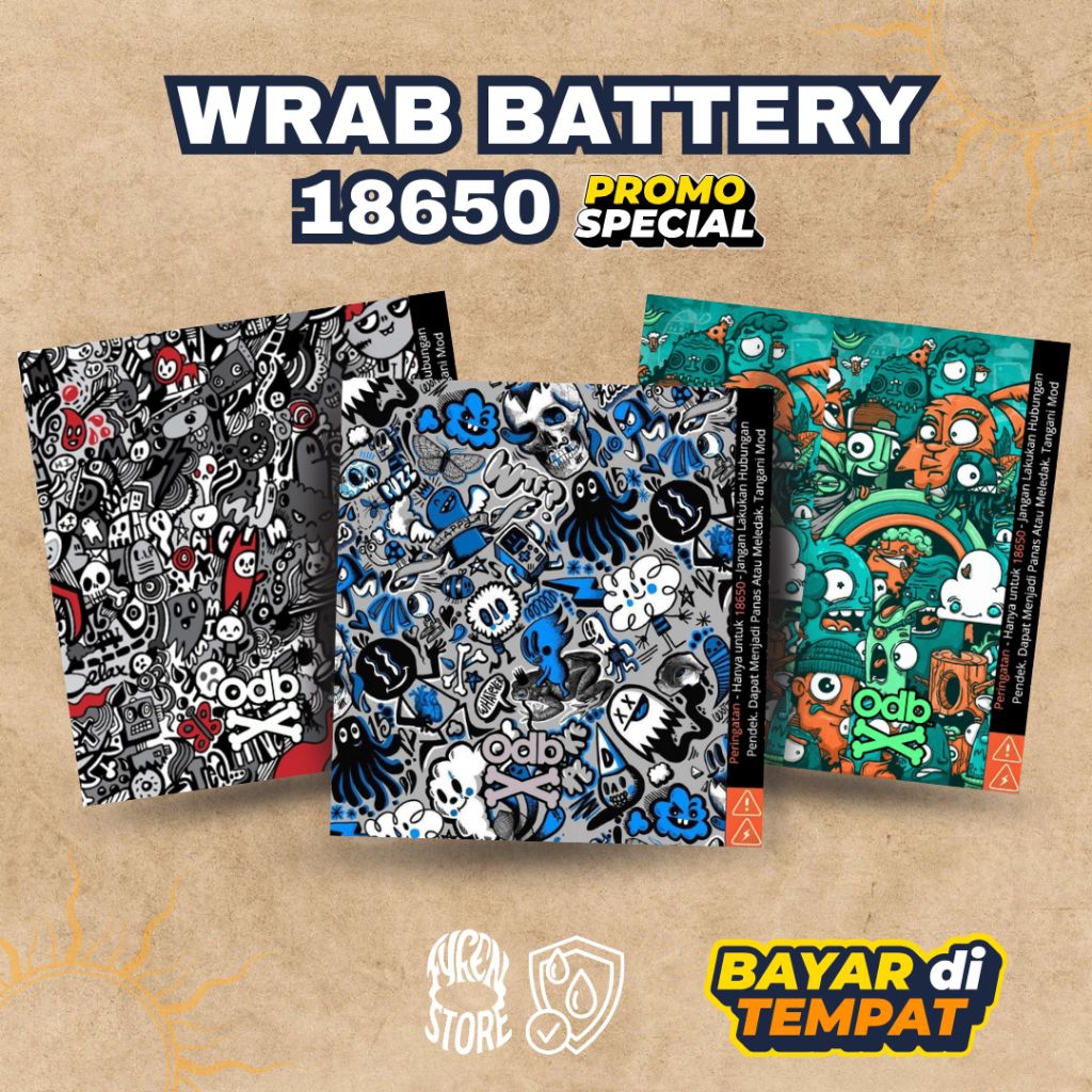 

WRAP BATERAI 18650 KARTUN ANIME HD – Karakter Unik Lucu, Tebal, Anti Air – Bisa COD