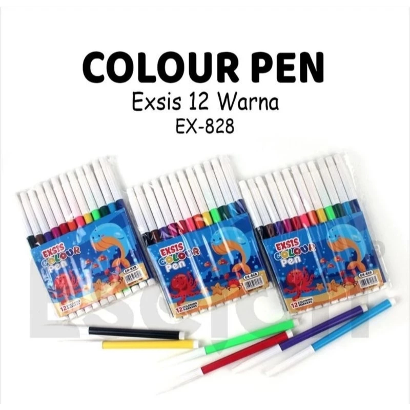

Spidol Mini Exis 12 Warna 828 / Spidol Warna Warni