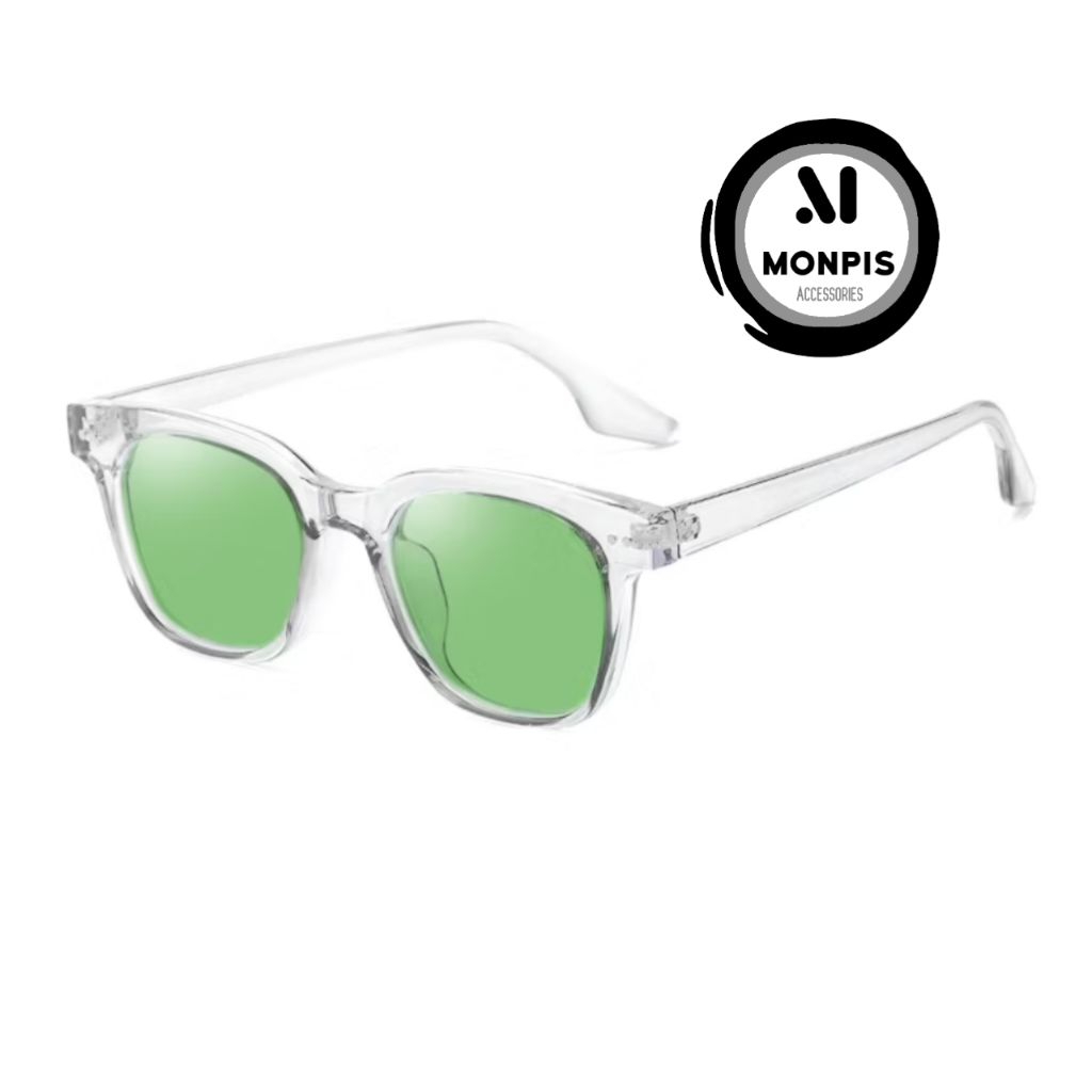 Kacamata kotak bening hijau Kacamata pria wanita Kacamata cewek cowok Kacamata frame bening lensa hi