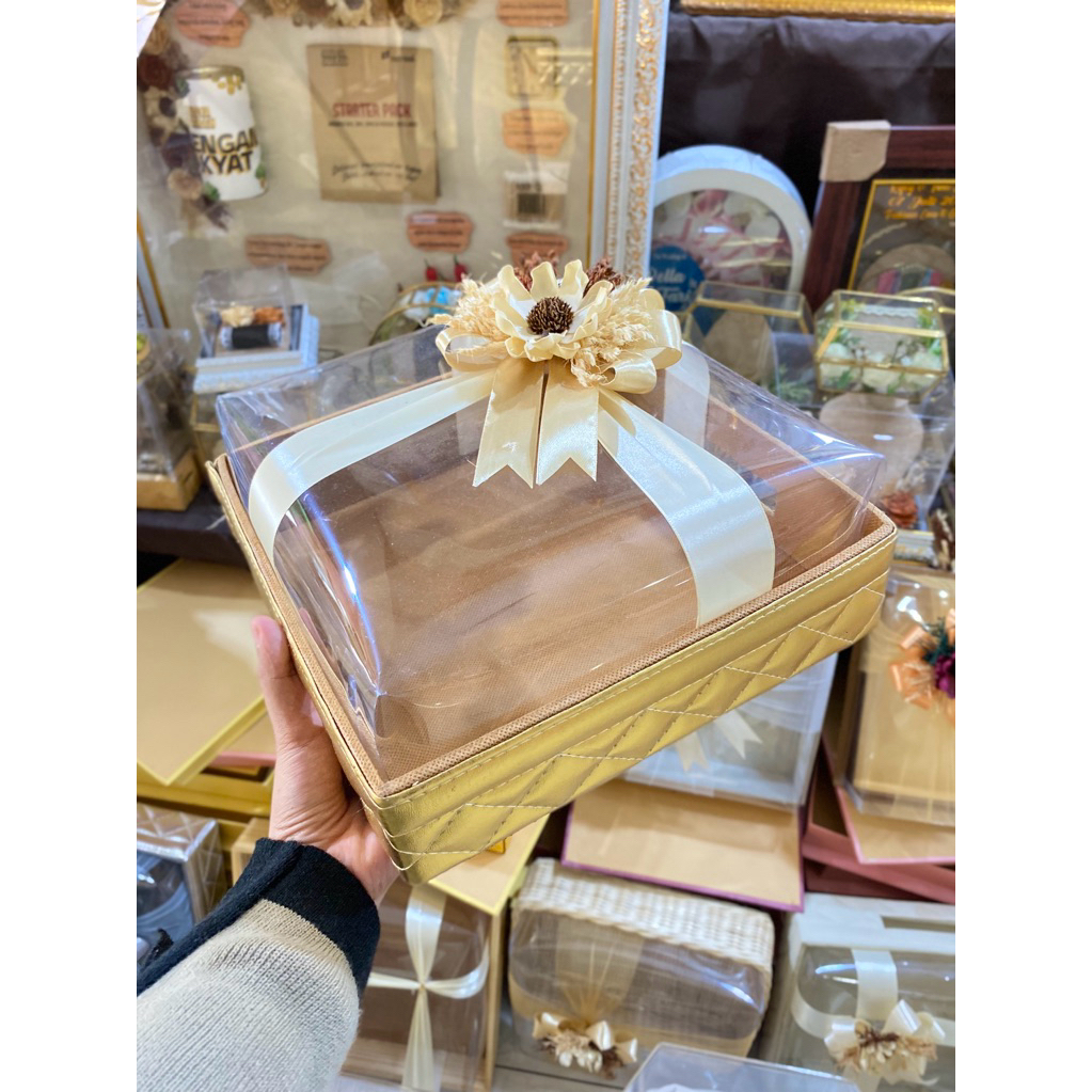 

kotak kue hantaran pernikahan/tempat kue vinil serah serahan/hantaran pernikhan rustic