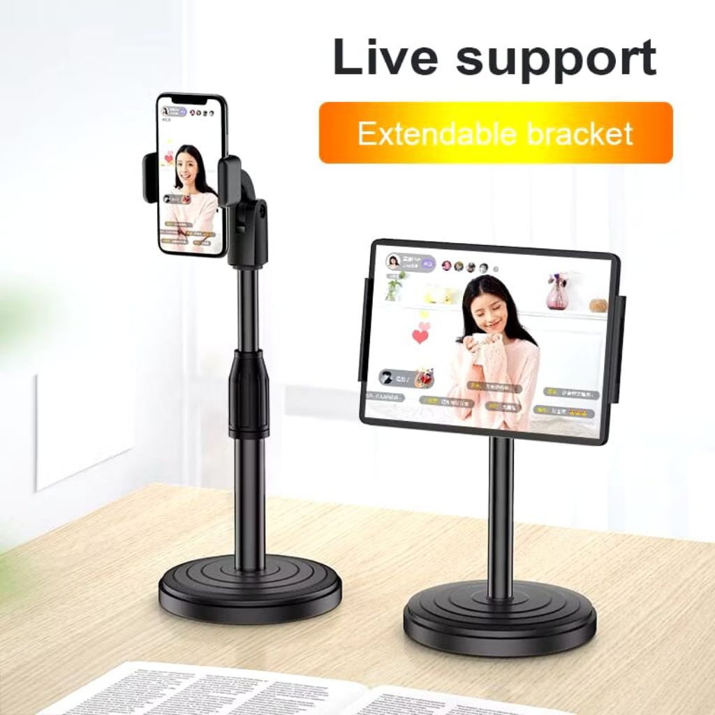 Dudukan hp Holder stand handphone di atas meja live karokean nonton film