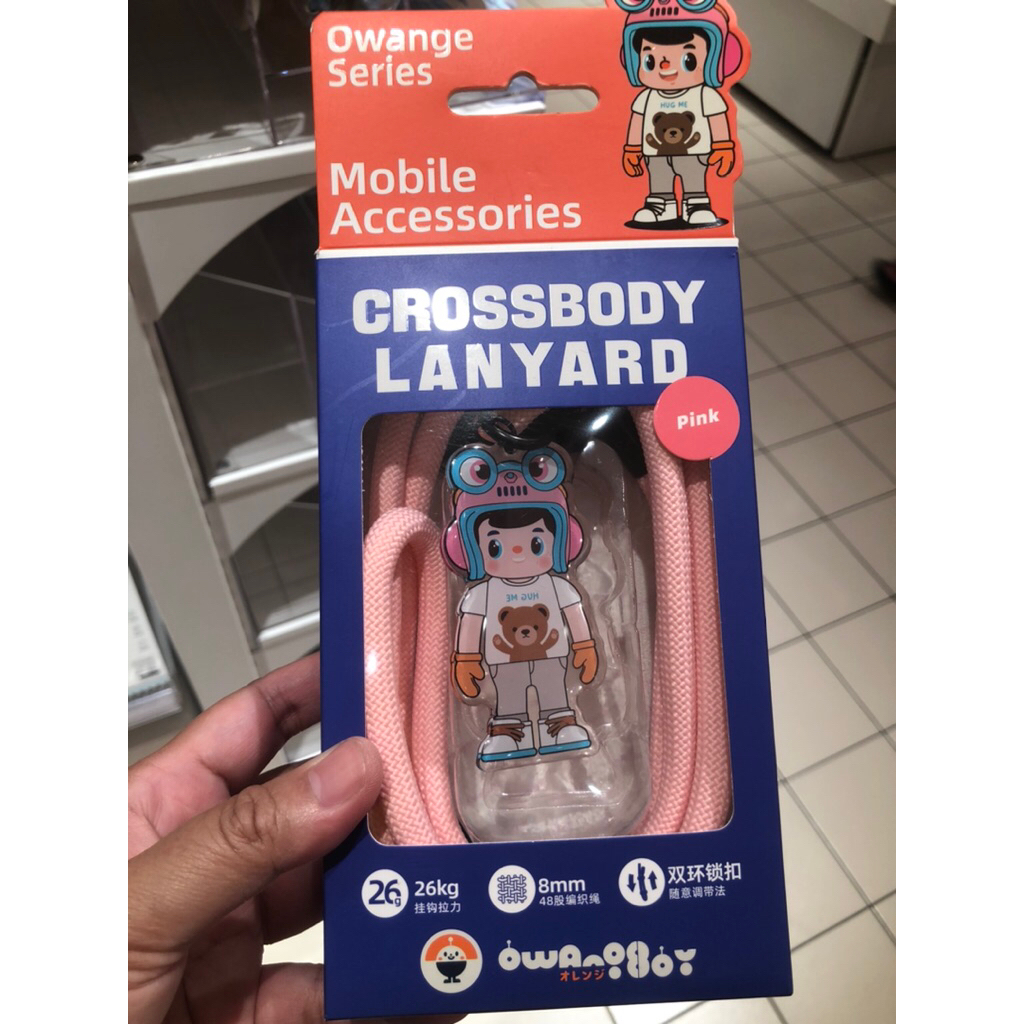 

owangeboy mobile accessories lanyard pink