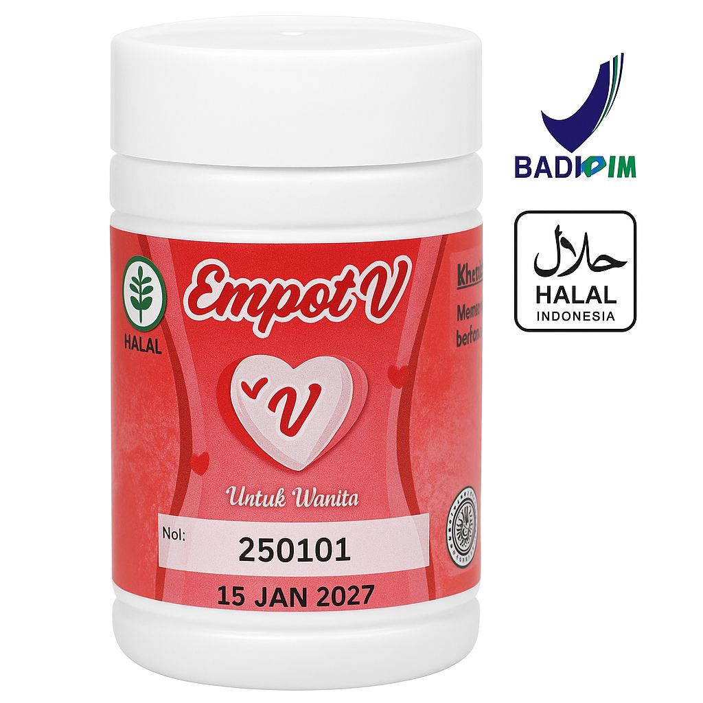 Empot V Herbal Madura – Pil Wanita Isi 150 pil – Empot Love – Resmi HALAL & BPOM