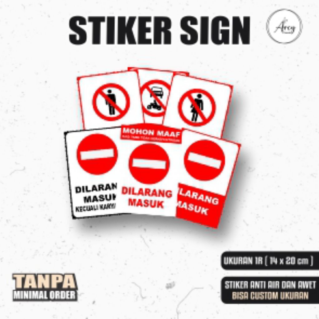 

Stiker dilarang masuk