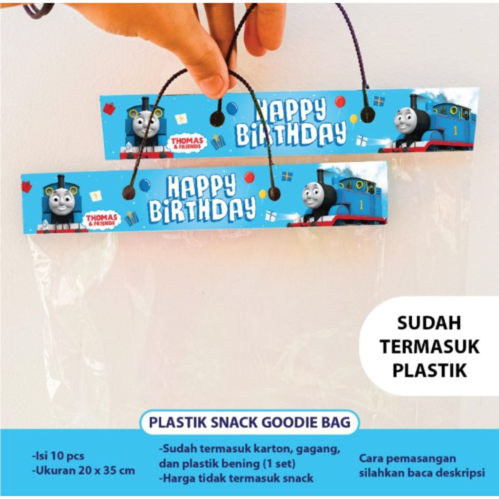 

PLASTIK SNACK THOMAS GOODIE BAG KERETA THOMAS AND FRIENDS TAS KADO HADIAH