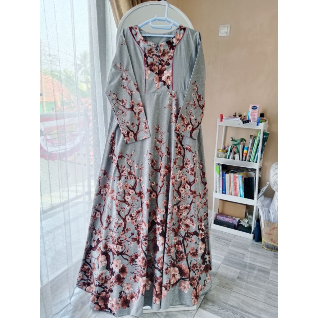 preloved gamis bunga sakura