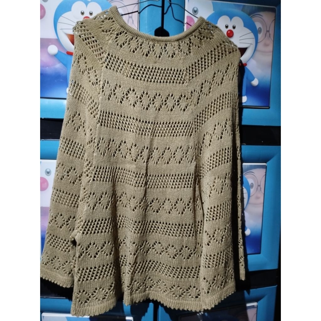 Preloved Baju Rajut Batwing/sweater rajut jaring