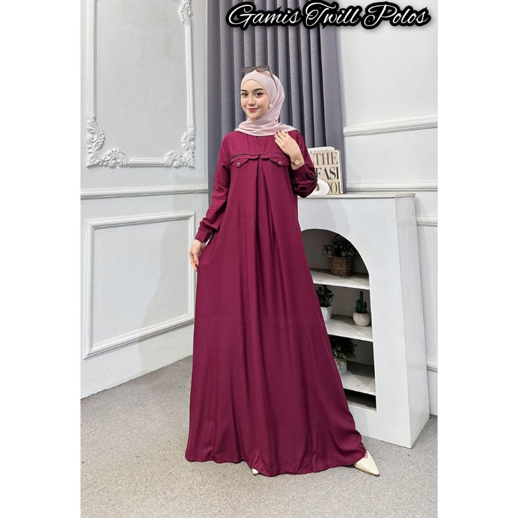 Gamis Twill Ori Polos Terbaru