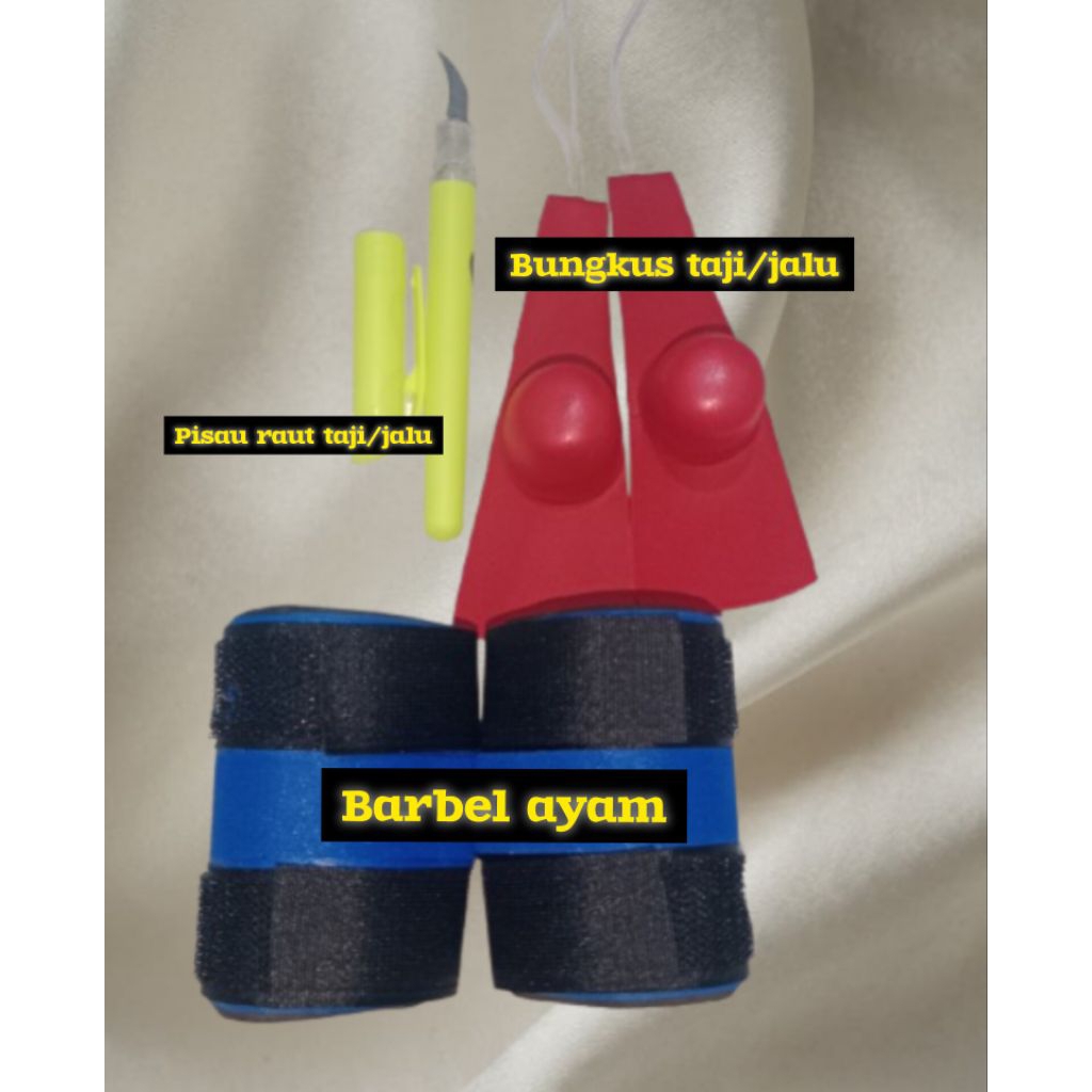 Set Latihan Ayam Aduan-Barbel Ayam-Pisau Raut Taji-Bungkus Taji ayam Terlaris