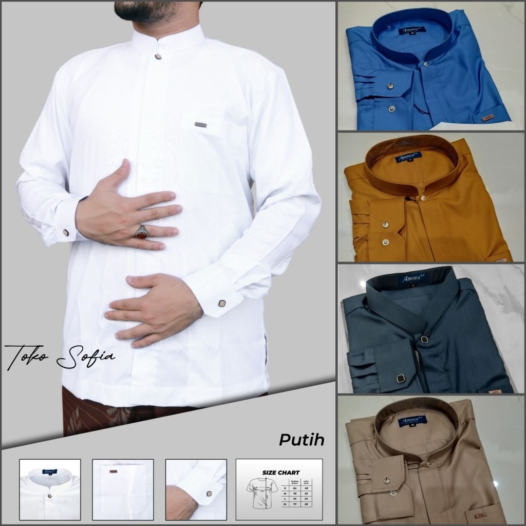 Grosir Kemko Ammu Sultan Kemeja Koko Ammu polos
