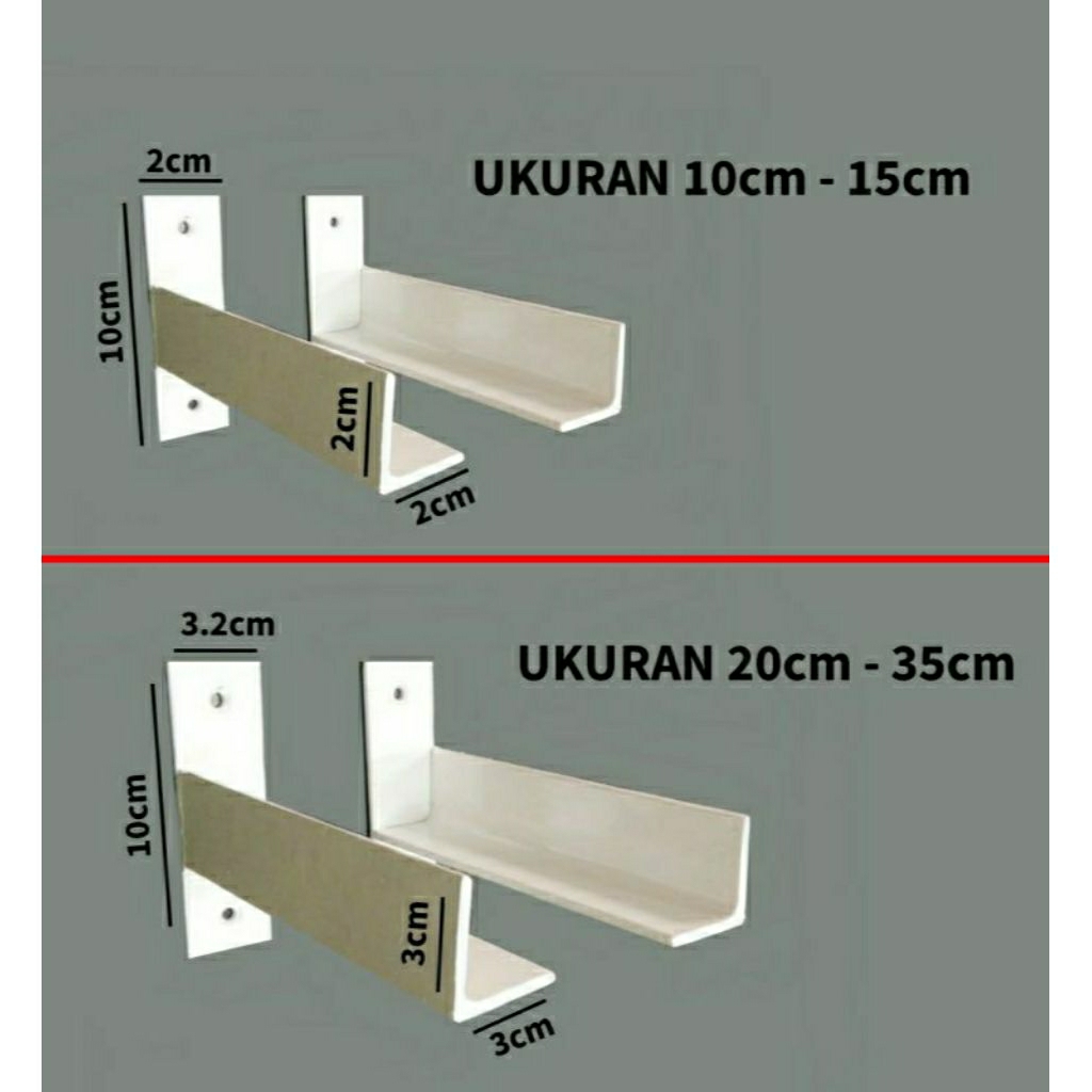 BESI SIKU AMBALAN PAPAN PENYANGGA PAPAN GANTUNG/SIKU L