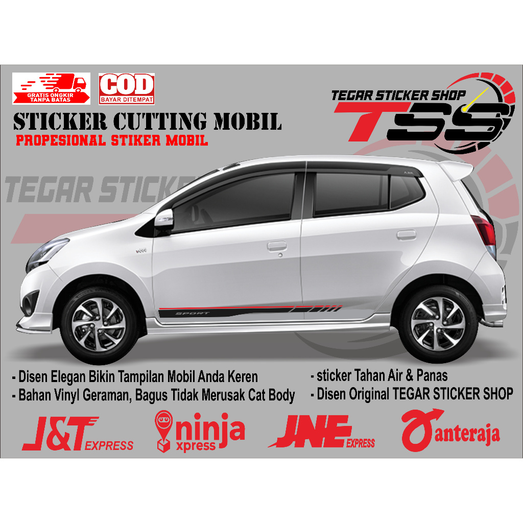 sticker mobil agya sticker mobil toyota agya sticker mobil agya keren sticker variasi body mobil
