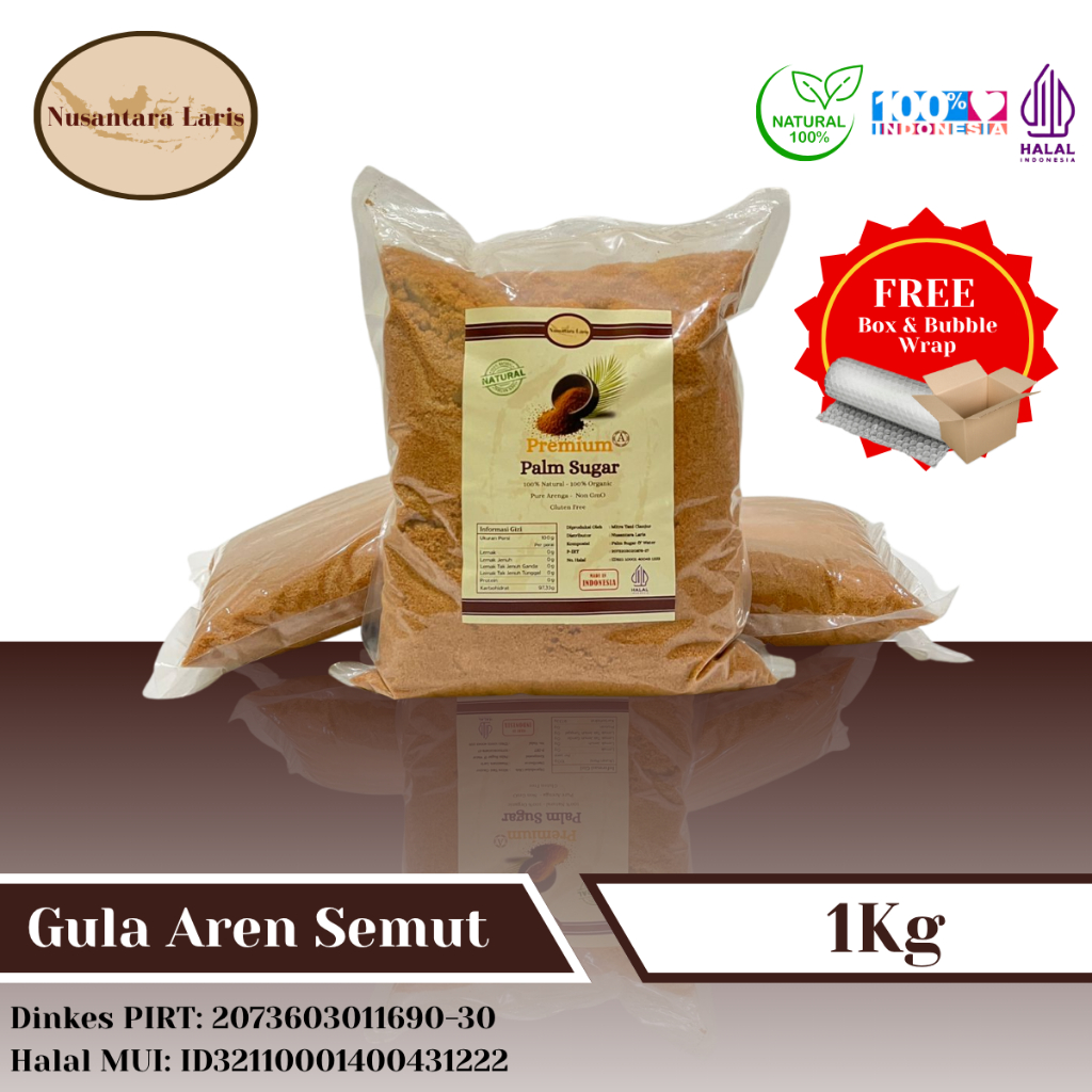 

PROMO Gula Aren Semut / Nira Aren Bubuk Organik 1Kg