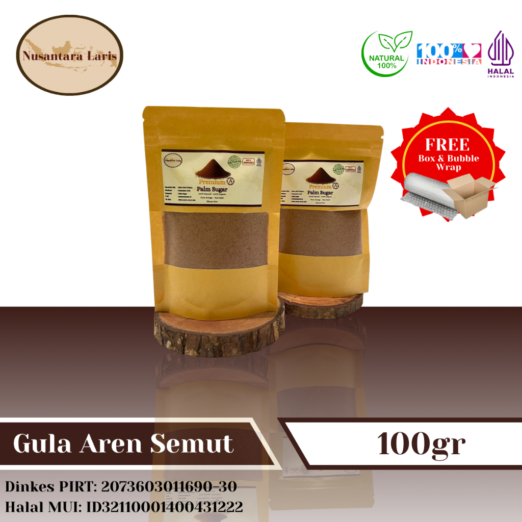 

Palm Aren Semut / Nira Aren Bubuk Organik 100gr