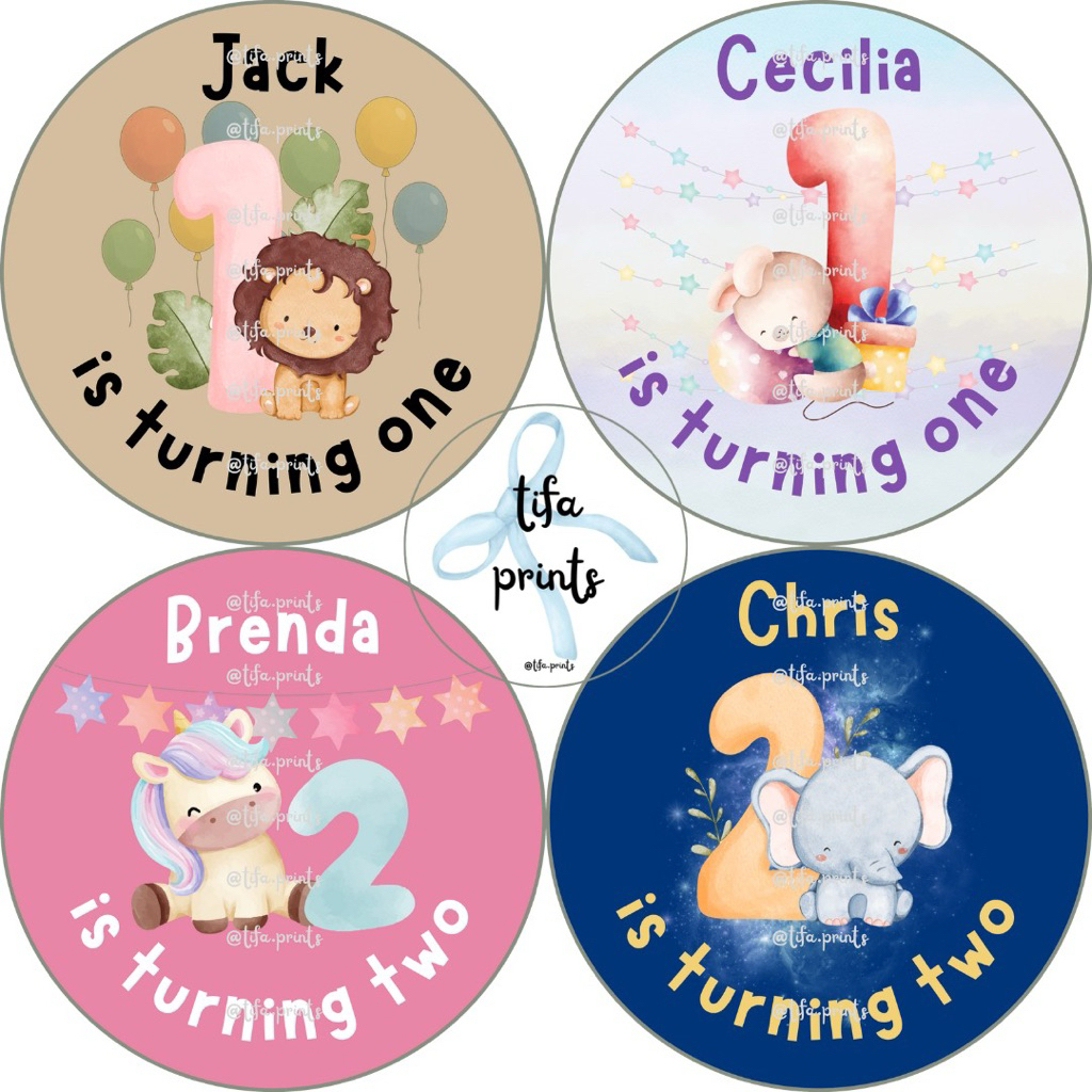 STIKER BULAT HAMPERS ULANG TAHUN BENTO SNACK BIRTHDAY