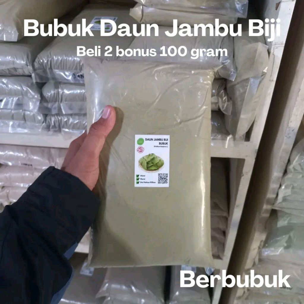 

Bubuk Serbuk Daun Jambu Biji 1Kg Sekilo 1000 Gram Original Organik
