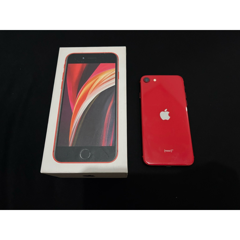 iPhone SE 2020 128gb Red second normal baca deskripsi - Bonus screen, case, kabel usb