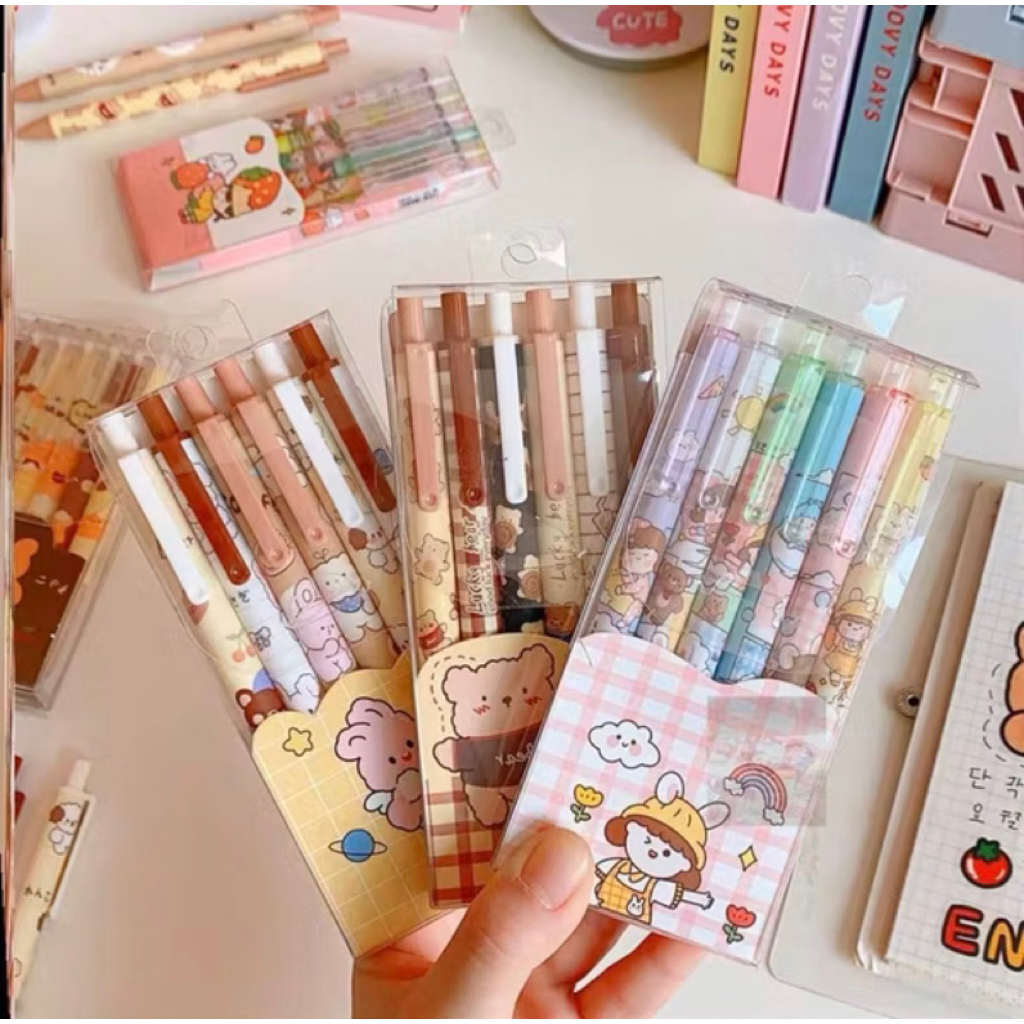 

PULPEN GEL ISI 6 PCS / PULPEN TINTA CAIR / PULPEN LUCU / BOLPOIN LUCU / PEN HITAM