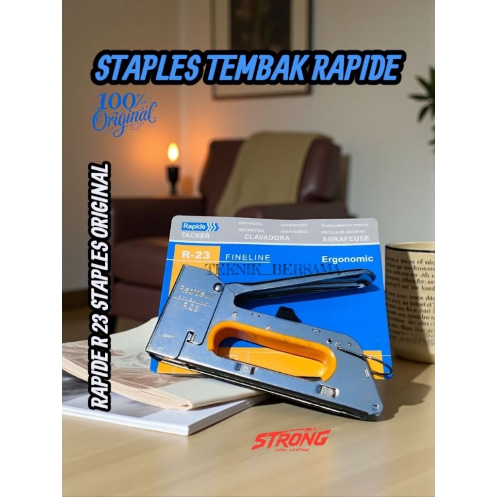 

Rapide R23 Staples hand gun tacker Hekter Stapler tembak manual R 23