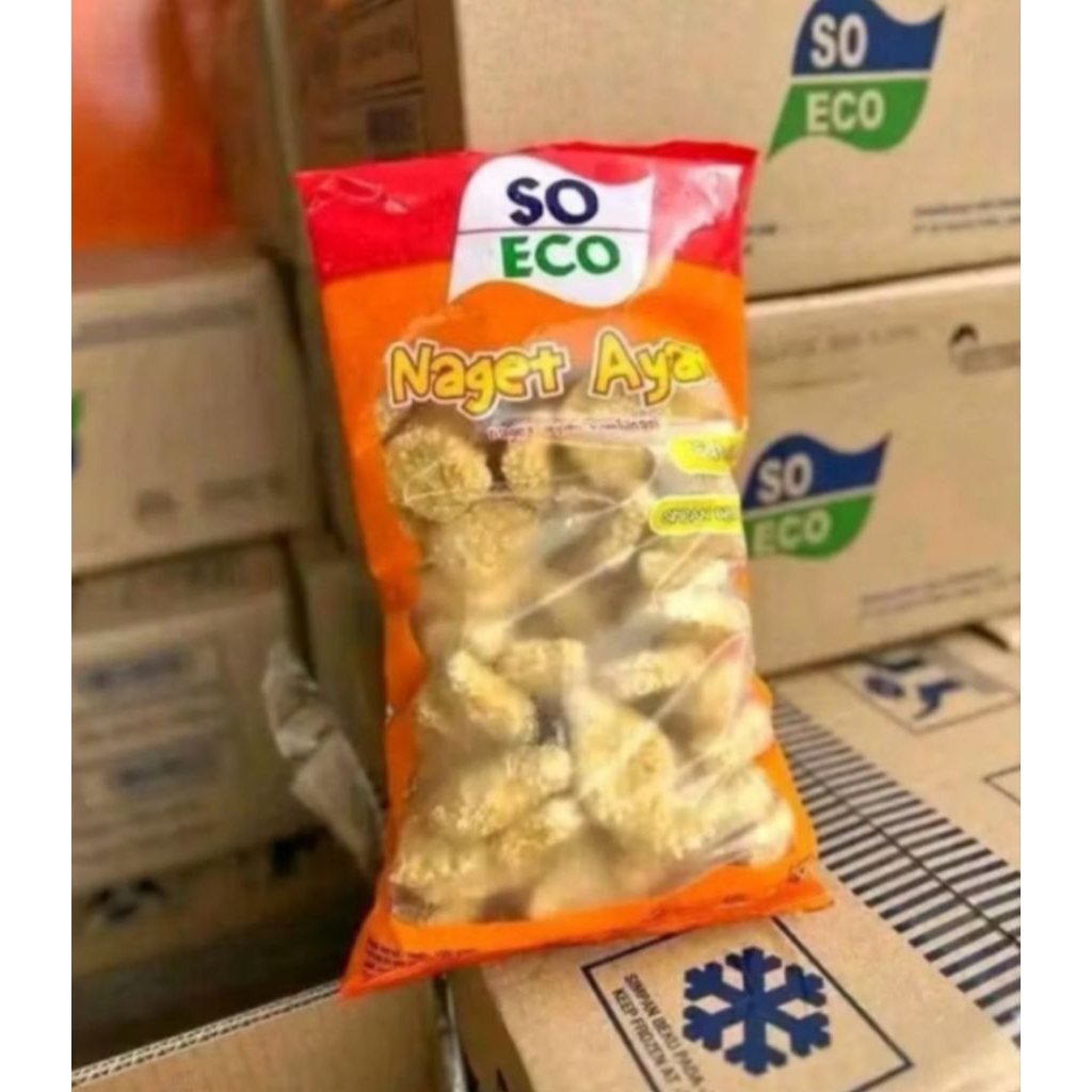 

So Eco Nugget Ayam Kombinasi Bentuk Reguler Dan stik 500grm/250grm Zabir Frozen Food