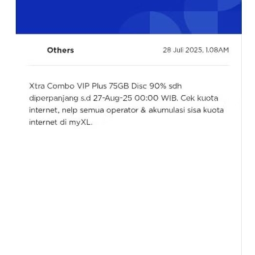 KARTU XL XCV DISKON 90%