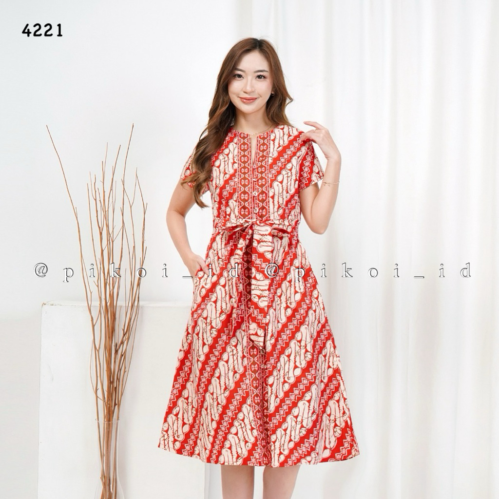 Couple baju batik wanita pria merah putih / Serambit batik merah putih kelurga Atasan wanita kemeja 