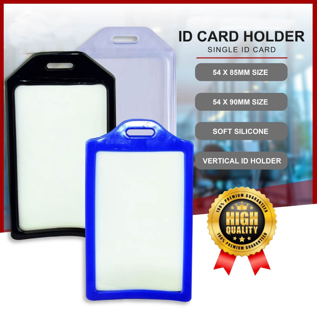 

Card Holder Id Card Vertical Tempat Frame Id card Karet 1 kartu Casing id Card JingTai T014v