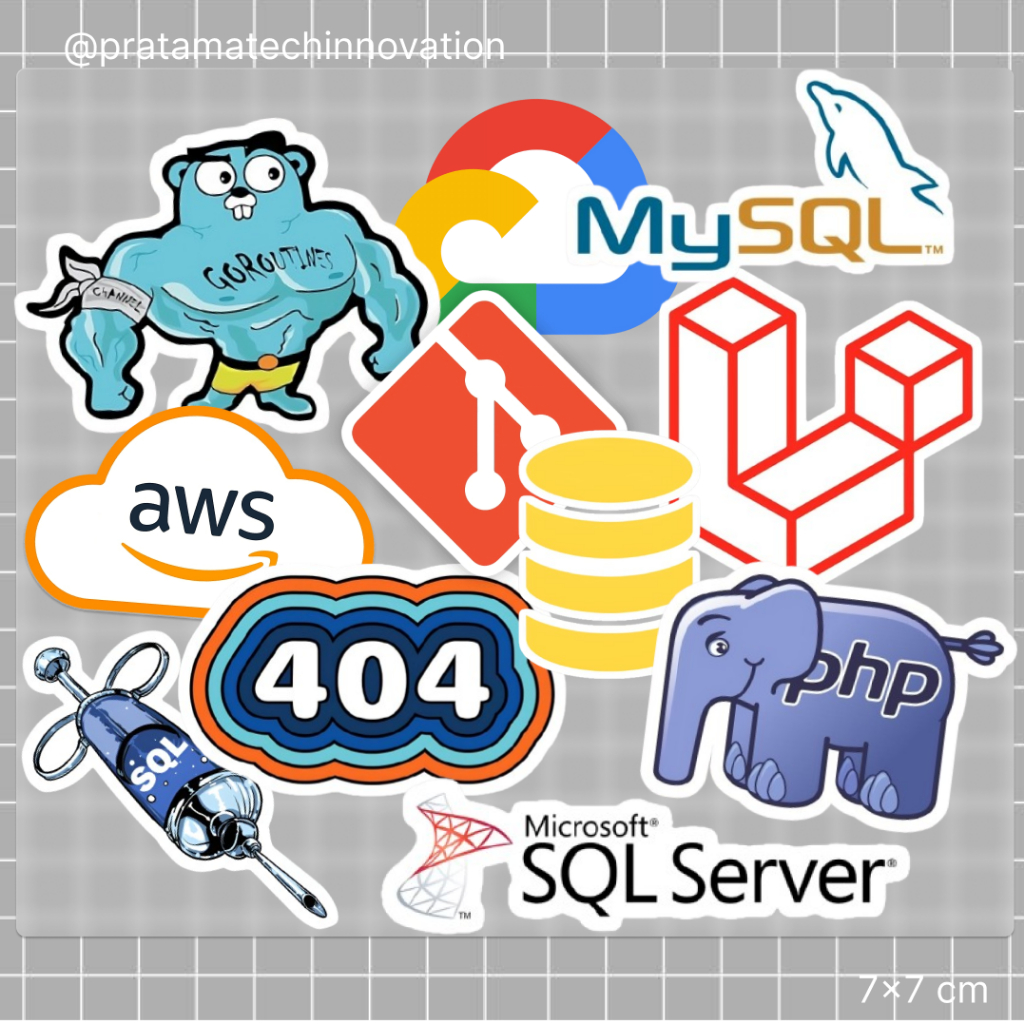 

Stiker Pack Backend Developer 7x7 cm Isi 11 – Vinyl Glossy Premium Tahan Air