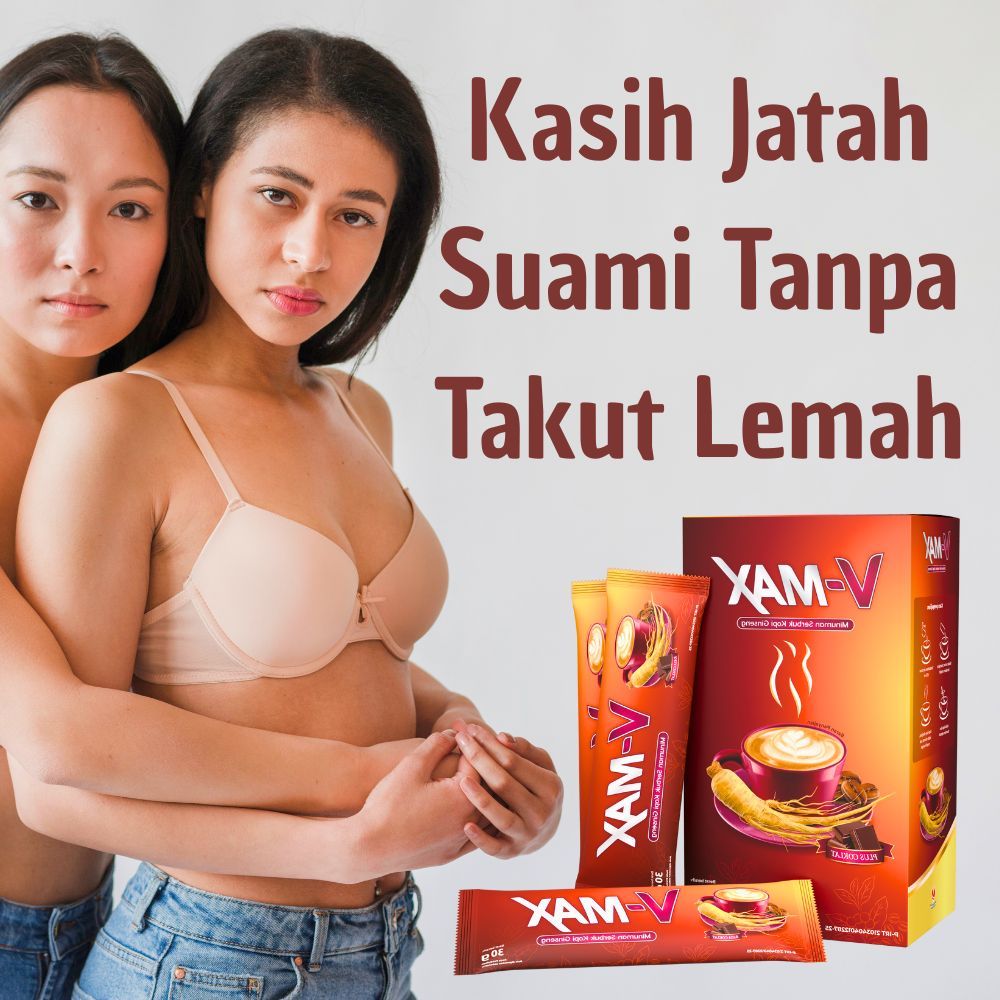 

2-4 SACHET KOPI V-MAX - KOPI RASA COKLAT UNTUK WANITA