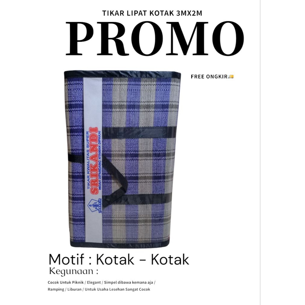 Tikar Lipat Mendong Asli Ukuran 3mx2m Tikar Piknik Tikar Lesehan Tikar Lipat Outdoor