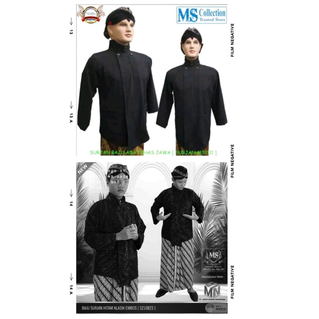 Surjan Jawa Klasik Baju Surjan Jawa Klasik Polosan Katun Klasik Polosan Katun