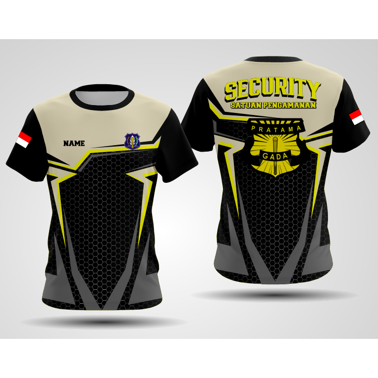 Jersey Baju Olahraga Security kuning
