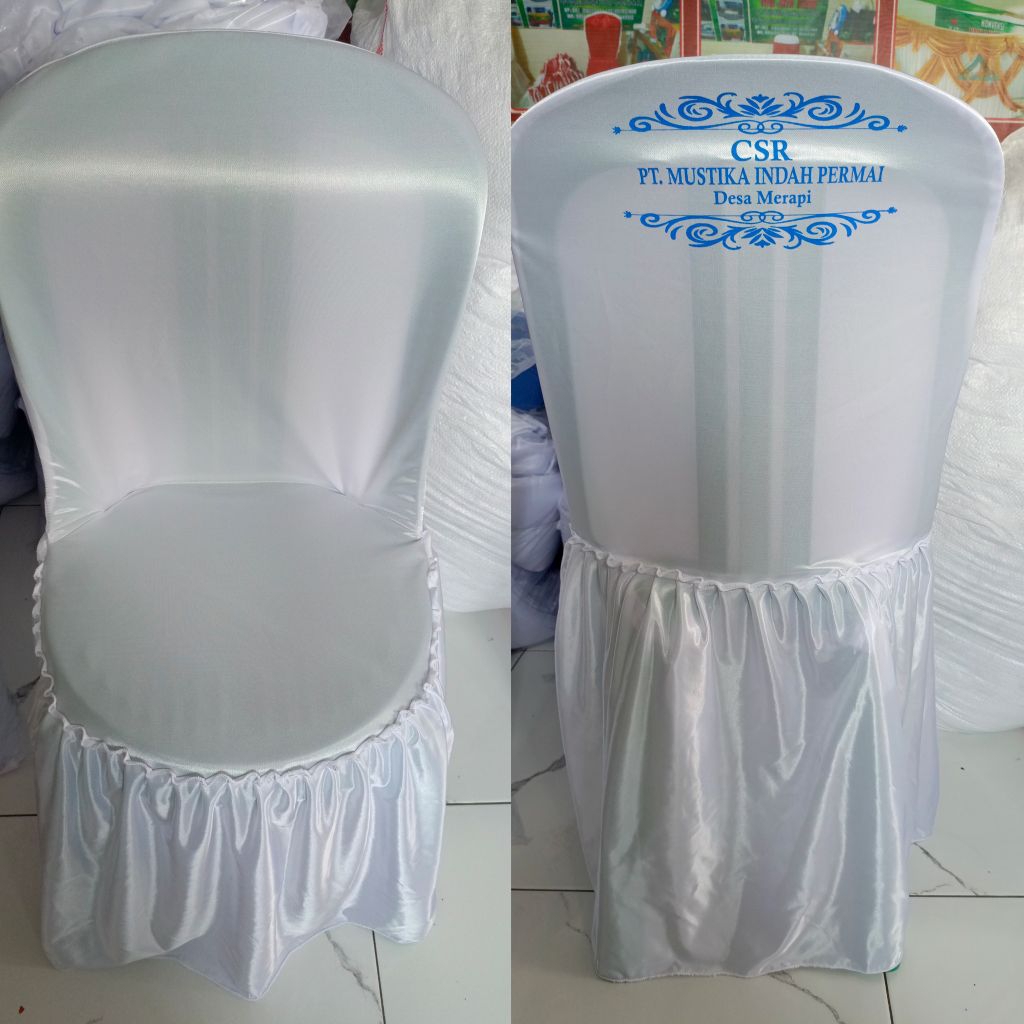 Sarung kursi Napoly 101 polos sablon kain filamin