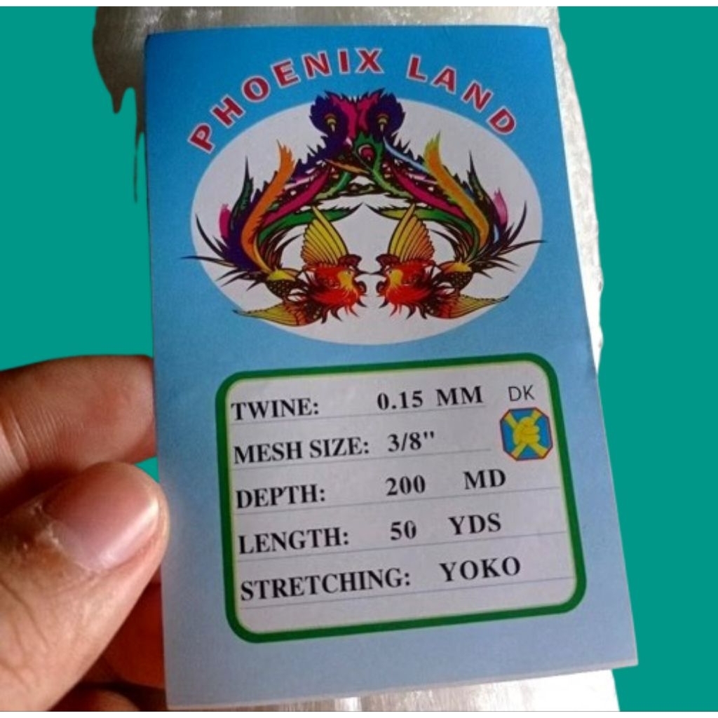 Jaring ikan kecil 3/8 inchi jaring ikan lunjar ikan wader jaring bahan anco