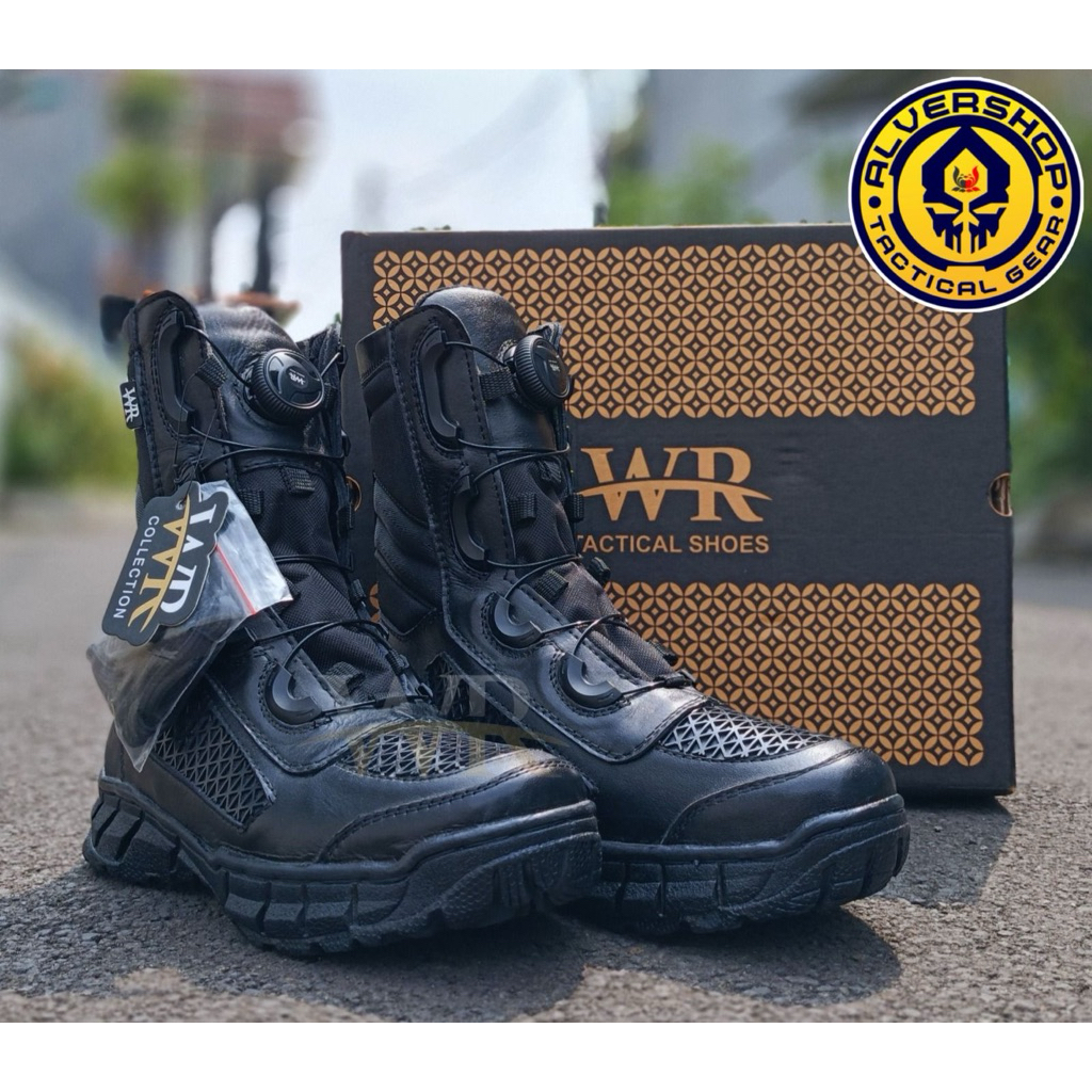 Tactical PDL Libra Sepatu Tactical PDL Tali Putar Model Boa Waterproof Hitam Sepatu Tactical PDL Tal