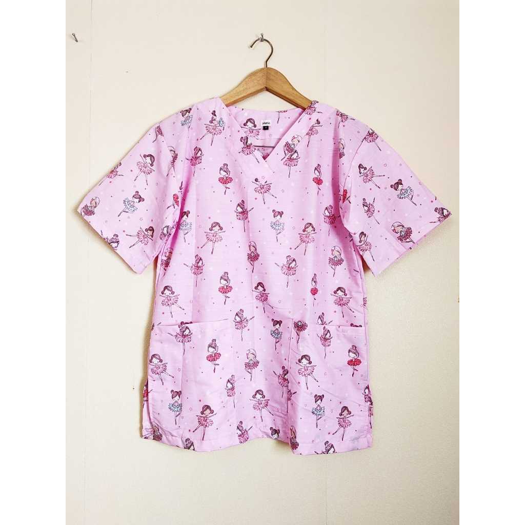 Baju Medis /Baju Dokter /Baju KoAs/ Baju Perawat / Baju Nakes motif penari