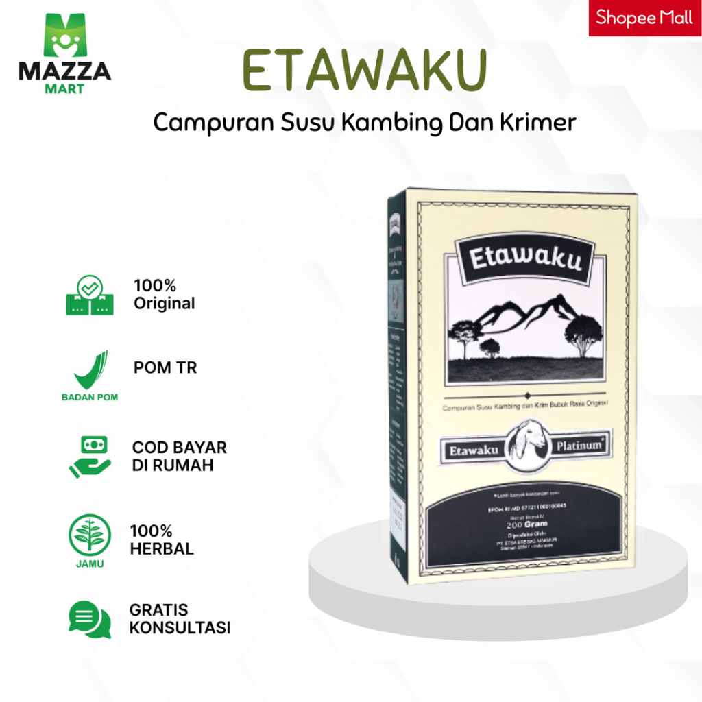 

Etawaku Platinum Original Susu Kambing Etawa Plus Krimer Tinggi Protein Atasi Masalah Paru - Paru