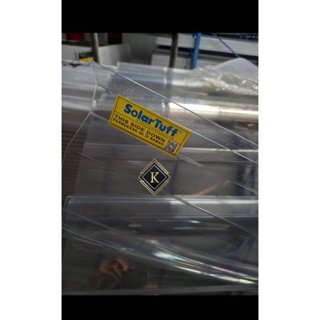 SOLARTUFF TRIMDECK 1000 CLEAR TRANSPARAN 0.8MM PANJANG 6 METER UNTUK ATAP ALDERON RS TRIMDECK TRIMDE