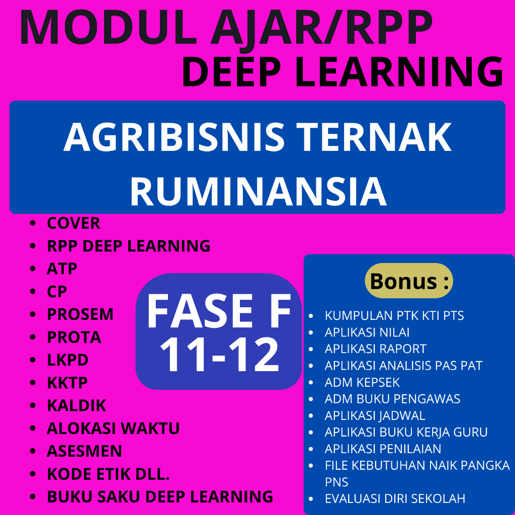 

Modul Ajar Deep Learning SMK AGRIBISNIS TERNAK RUMINANSIA FASE F KELAS 11 12