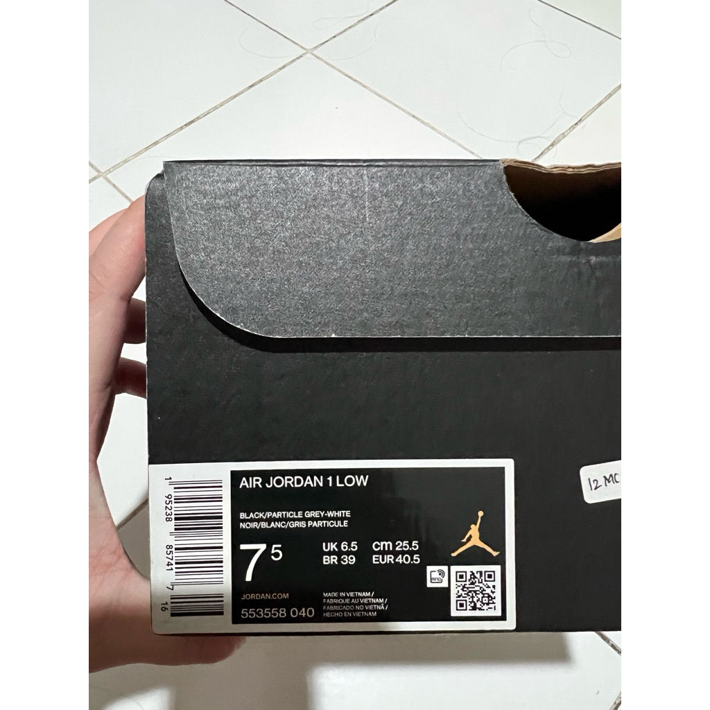 Air Jordan 1 Low Black White Grey